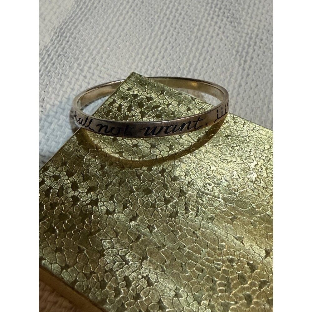 James Avery Sterling Silver 925 The Lord is My Shepherd Bangle Bracelet Retired